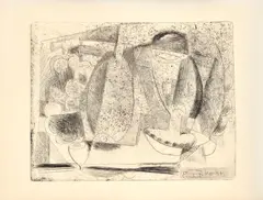 Emil Filla, Zátišie, 1931, Lept, suchá ihla na papieri