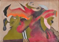 Andrej Rudavský, Pútnik, 1974, Pastel na papieri