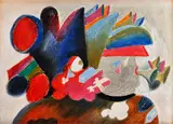 Andrej Rudavský, Veľkomoravský bojovník, 1974, Pastel na kartóne