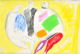 Rozhovor by Milan Paštéka, 1969, Pastel, tempera, ceruza na papieri, sold Jun 2012