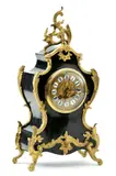 Bez názvu by Hodiny V Štýle Boulle Stolové, Okolo 1880, Čierne lakované drevo, mosadzná montáž, sold Jun 2012