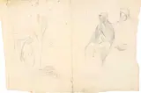 Ladislav Mednyánszky, Stará žena v lese (na posede, skice)