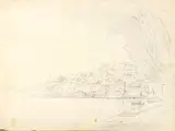 Pohľad na Bakar by Ladislav Mednyánszky, Okolo 1890, Ceruza, papier, sold May 2012