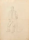 Ladislav Mednyánszky, Mládenec opierajúci sa o palicu (Figurálne štúdie)
