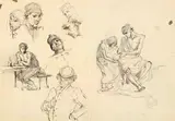 Ladislav Mednyánszky, Figurálne skice, pijan absintu. Márnotratný syn