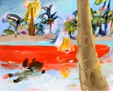 Katarína Janečková, Eden., 2012., Akryl na plátne.