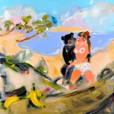Katarína Janečková, Small Talk., 2012., Akryl na plátne.