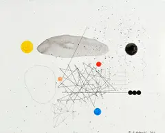 Denisa Lehocká, Bez názvu., 2011, Akryl, tuš, ceruza na plátne.