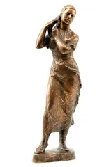 Marína (Češúca sa) by Tibor Bártfay, Okolo 1955, Bronz, sold Mar 2012