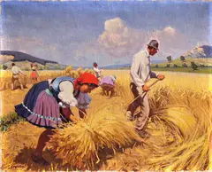 Viliam Euzéb Mousson, Žatva, Okolo 1950, Olej na plátne