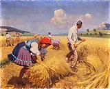 Viliam Euzéb Mousson, Žatva, Okolo 1950, Olej na plátne