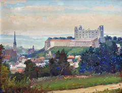 Dezider Pápay, Stará Bratislava, 1959, Olej na plátne