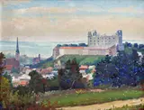 Dezider Pápay, Stará Bratislava, 1959, Olej na plátne