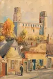 Richard Klein, Bratislavská Vydrica, Okolo 1920, Akvarel na papieri