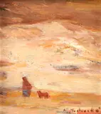 Zimná krajina by Mária Medvecká, 1975, Olej na sololite, sold Mar 2012