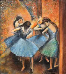 František Zvarík, Baletky (podľa Degasa), Okolo 1985, Pastel na papieri