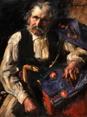 Géza Kukán, Starý sedliak, Okolo 1920, Olej na plátne