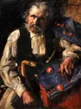 Géza Kukán, Starý sedliak, Okolo 1920, Olej na plátne