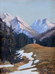 Péter Gyula Kern, Odmäk v Tatrách, 1930, Tempera na kartóne