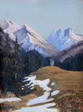 Péter Gyula Kern, Odmäk v Tatrách, 1930, Tempera na kartóne