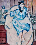 Endre Nemes, Sediaca žena, 1935, Olej na plátne