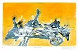 Martin - Máťuš Paľko Ševčovič, Paľkovovo auto II., 2011, Akvatinta, suchá ihla na papieri