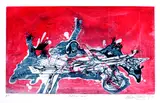 Martin - Máťuš Paľko Ševčovič, Paľkove auto I., 2011, Akvatinta, suchá ihla na papieri