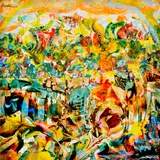 Posolstvo by Miroslav - Slunečka Marián Mižák, 2011, Akryl na plátne, sold Mar 2012