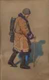 Arnošt Frolka, Muž z Moravského Slovácka, Okolo 1920, Pastel na papieri