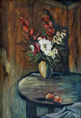Ernest Špitz, Zátišie s gladiolami, okolo 1957, olej na plátne