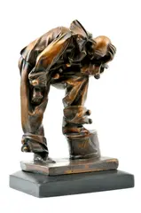 Pierot by Emanuel Kodet, Neskoršia edícia, Bronz, drevený podstavec, sold Mar 2012