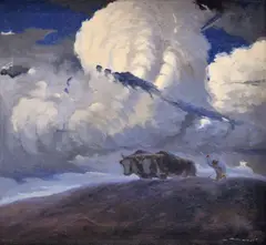 Josef Rehánek, Oráč, Okolo 1940, Olej na plátne