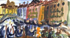 Miloš Šimurda, Venezia - Canal Grande, 1974, Gvaš, akvarel na papieri