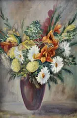 Jozef Satin, Kytica, Okolo 1940, Olej na plátne