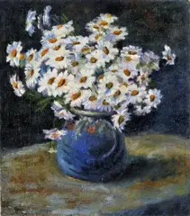 Jozef Trepáč, Kytica margarétok, Okolo 1953, Olej na plátne
