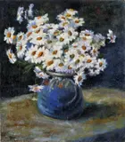 Jozef Trepáč, Kytica margarétok, Okolo 1953, Olej na plátne