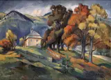 Géza Angyal, Jeseň pri Kremnici, 1951, Olej na plátne