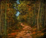 Anton Jasusch, Les, Okolo 1914, Pastel na papieri