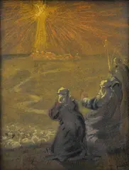 Július Flache, Betlehemská hviezda, Okolo 1950, Pastel na papieri
