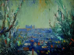 Ján Želibský, Bratislava na jar, 1959, Olej na plátne