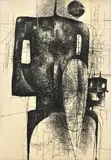 Ferdinand Hložník, Figúry II, 1963, Kresba perom na papieri