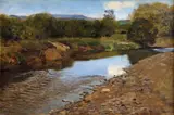 Pál Szinyei Merse, Na brehu potoka, 1883, olej na plátne