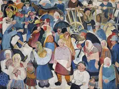 Imro Weiner-Kráľ, Jarmok, 1930, olej na plátne