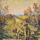 Gustáv Mallý, Cestou na pašu, okolo 1922-23, olej na plátne