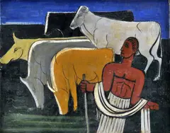 Pór Bertalan, Pastier, 1927, olej na kartóne