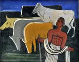 Pór Bertalan, Pastier, 1927, olej na kartóne