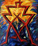 Teren Laco, Veľký strážca, 1987, olej na plátne
