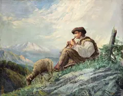 Ladislav Berecz, Pastierik, okolo 1935, olej na plátne