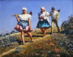 Jozef Teodor Mousson, Z poľa, 1939, olej na plátne