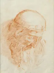 Jozef Hanula, Hlava Krista, 1906, rudka na papieri